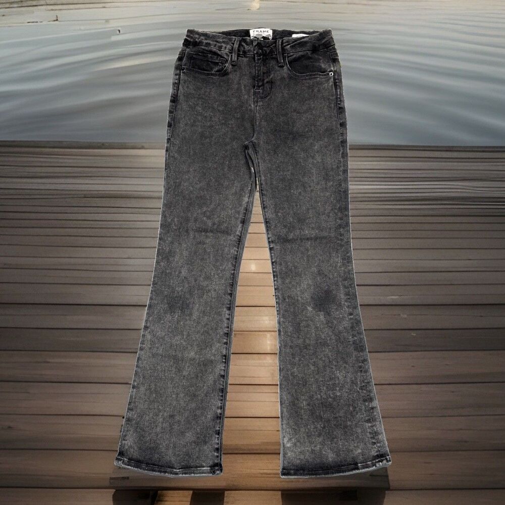 Frame Le Crop Mini Bootcut Bennington Jeans 26 (26x26.5) Stretch Denim Womens - Picture 13 of 14